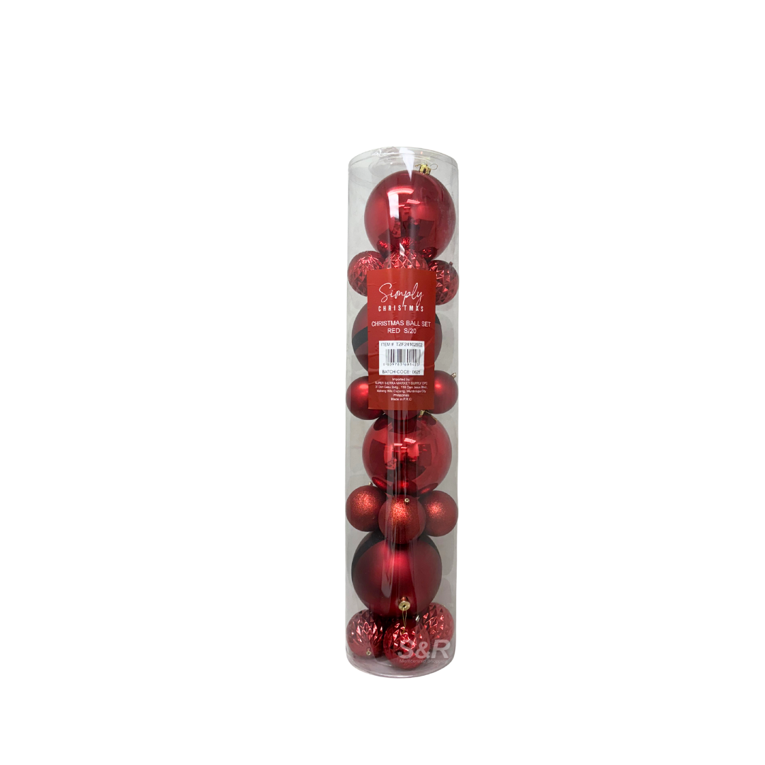 Simply Christmas Big Christmas Balls Set 20pcs Simply Christmas Big Christmas Balls Set 20pcs